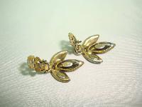 1940s Signed Weiss Smokey Rhinestone Demi Parure Brooch and Earrings 