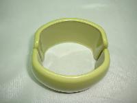 Fabulous Wide Chunky Green Plastic Magnetic Clamper Bangle Bracelet