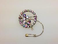 Vintage 30s Art Deco Sparkling Paste Diamante Fancy Link Bracelet