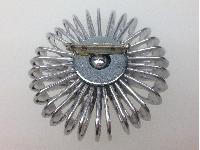 Vintage 60s Fabulous Spiral Design 3D Effect Sivertone Brooch Stylish