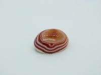 Antique Victorian Beautiful Banded Orange Agate Stone Oval Domed Brooch 
