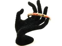 Vintage 30s Red Brown and Cream Floral Design Armlet Flapper Bangle