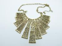 Stunning Goldtone Vintage Inspired Egyptian Revival Statement Necklace 
