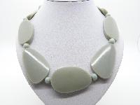 Stylish and Chic Chunky Grey Bead Acrylic Plastic Statement Necklace 