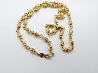 Signed Napier Long Fancy Link Gold Plated Necklace Lovely Quality!