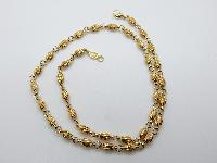 Signed Napier Long Fancy Link Gold Plated Necklace Lovely Quality!