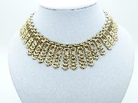 Stunning Antique Victorian Gold Base Metal Ornate Link Collar Necklace