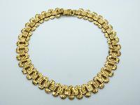 Stunning Antique Victorian Gold Base Metal Ornate Link Collar Necklace