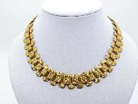 Stunning Antique Victorian Gold Base Metal Ornate Link Collar Necklace