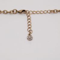 Unique and Unusual Wood Glass Bead and Diamante Statement Dropper Necklace