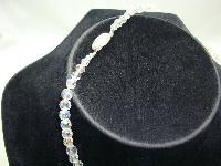 1950s Beautiful Faceted Crystal Glass Bead Necklace WOW