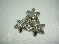 Vintage 50s Stunning Large Opaline Glass and Diamante Flower Brooch 