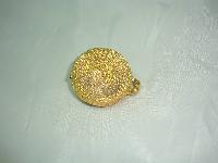 80s Estee Lauder Turquoise Perfume Gold Pillbox Compact