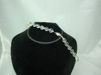 Vintage 50s Sparkling Crystal Glass Bead Necklace WOW