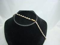 Vintage 50s Sparkling AB Blue Diamante Drop Necklace