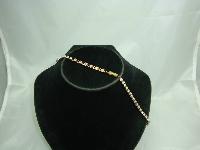 Vintage 50s Sparkling AB Blue Diamante Drop Necklace