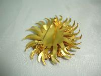 Vintage 50s Gold Starburst AB Citrine Diamante Brooch