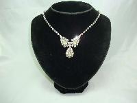 Vintage 50s Stunning Teardrop Design Diamante Necklace