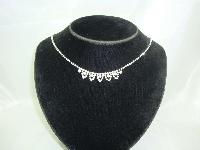 Vintage 50s Sparkling Pretty Diamante Drop Necklace