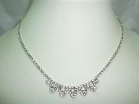 Vintage 50s Sparkling Pretty Diamante Drop Necklace
