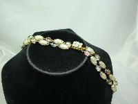 1950s 2 Row Faux Pearl & Crystal AB Glass Bead Necklace
