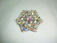 Vintage 50s Sparkling AB Diamante Starburst Brooch
