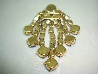 Vintage 50s Vibrant Blue Diamante Cascade Drop Brooch