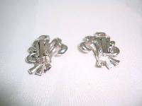 1950s SPHINX Marcasite Floral Bouquet Clip On Earrings