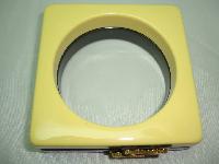 Double Lemon & Grey Square Bangle with Versace Hardware