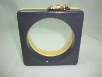 Double Lemon & Grey Square Bangle with Versace Hardware