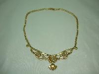 Vintage 50s Sparkling AB Rhinestone Diamante Cascade Drop Necklace