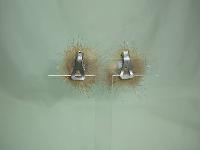 Vintage 40s Beautiful Blonde Mink Clip On Earrings Patent Pending Rare