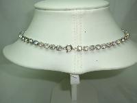 Vintage 50s Amazing AB Diamante Rhinestone Bow Tassel Drop Necklace