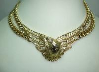 80s Butler & Wilson Liberty Eagle Diamante Chunky Chain Necklace RARE