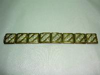 Vntage 30s Wide Goldide Lucite Sparkle Geometric Square Link Bracelet