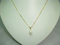Beautiful Cultured Pearl Drop Pendant and Chain and Matching Earrings