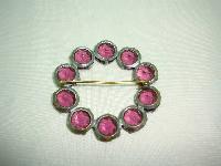 Antique Victorian Beautiful Amethyst Purple Paste Stone Garland Brooch