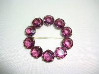 Antique Victorian Beautiful Amethyst Purple Paste Stone Garland Brooch