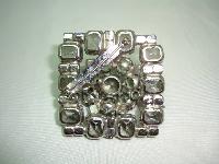 Vintage 50s Large AB Smoky Quartz Colour Diamante 3 Dimensional Brooch