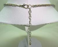 Stunning Chunky Purple and Clear Lucite Bead and Silver Disc Necklace