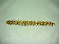 Vintage 60s Signed Avon Attractive Textured Link Goldtone Bracelet