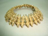 Vintage 60s Signed Avon Attractive Textured Link Goldtone Bracelet