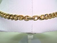 Vintage 80s Adorable Black Enamel and Gold Bow Necklace Named