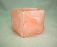 Vintage 50s Chunky Wide Pink Marbled Lucite Stretch Panel Bracelet
