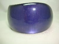 Fabulous Chunky Purple Blue Lucite Acrylic Moonglow  Wide Bangle