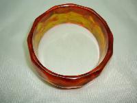 Vintage 70s Chunky Vintage Amber Apple Juice Thermoset Lucite Bangle 