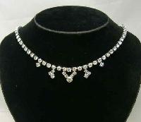 Vintage 50s Quality Sparkling Diamante Drop Necklace