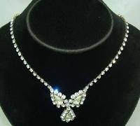 Vintage 50s Stunning Teardrop Design Diamante Necklace