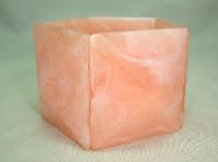 Vintage 50s Chunky Wide Pink Marbled Lucite Stretch Panel Bracelet
