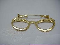 Vintage 80s Diamante Dame Edna Spectacles Brooch FUN!